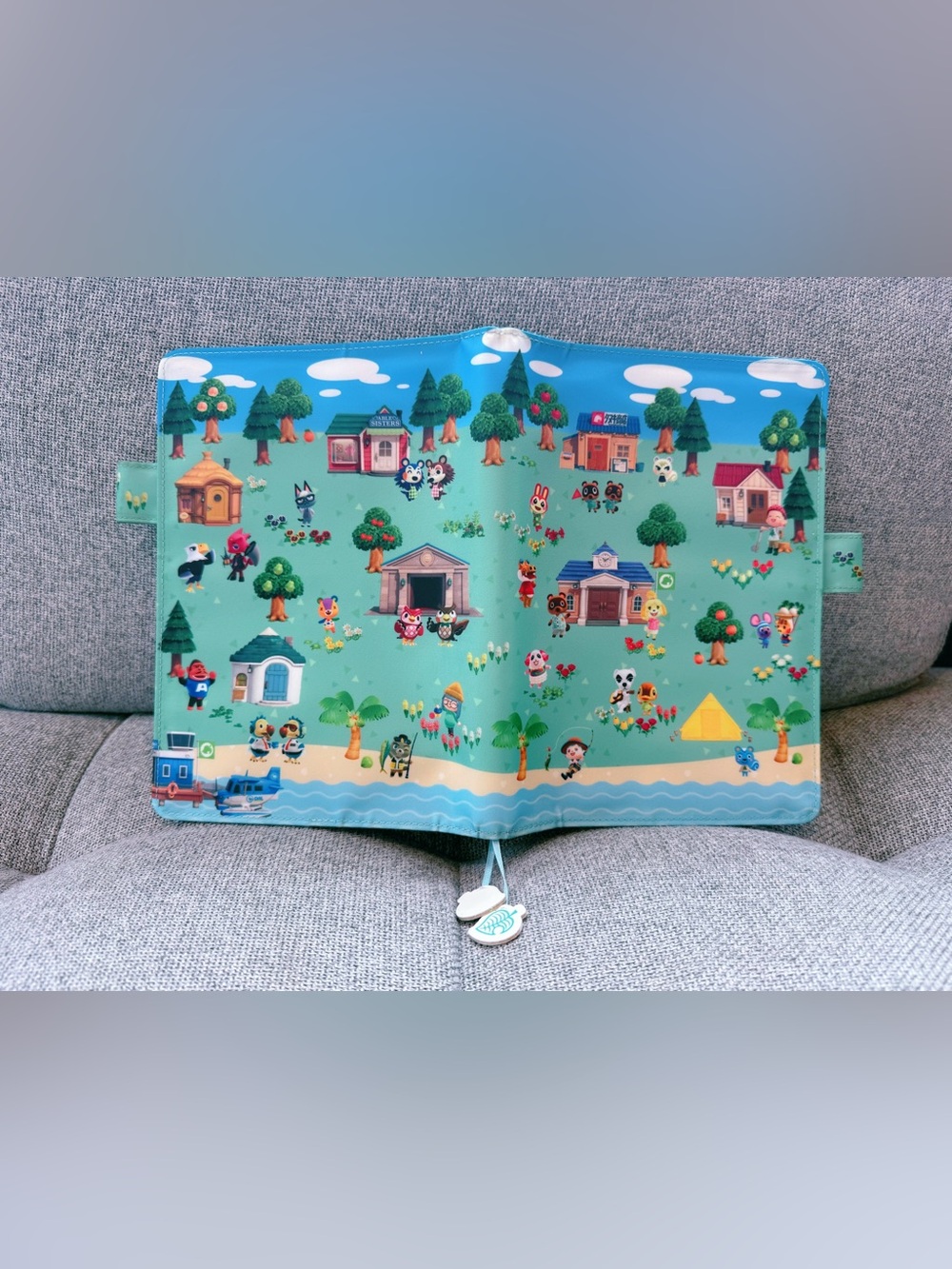Aqua Village Home Office Planner Cover - Cute Island Scene
